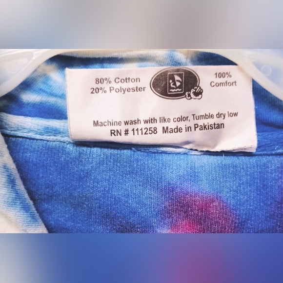 Trade Wind Tie Dye Pullover Long Sleeve Hoodie Size Large - Picture 4 of 6